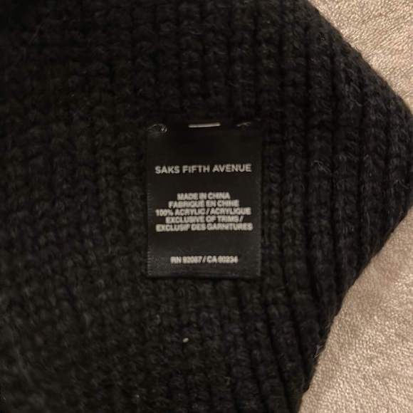 Saks Fifth Avenue black twist Pearl and rhinestone knit wide headband - Picture 9 of 10